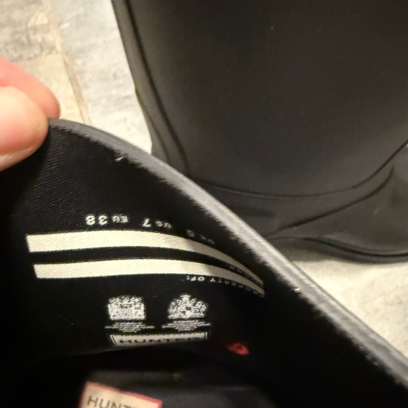 Hunter Original Ankle Boots 7 Chelsea Matte Black Slip On Rain Bootie Womens - Picture 5 of 6